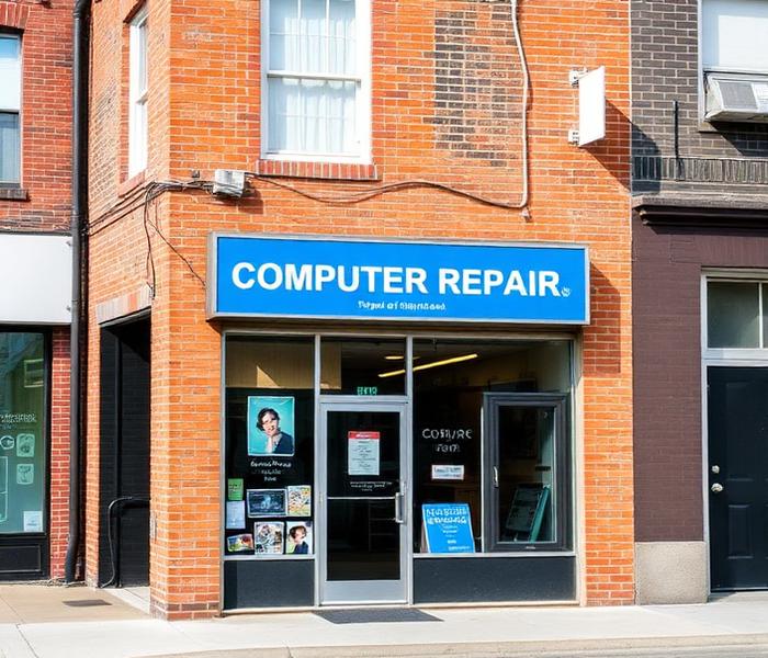Inside the A.P. Computers shop